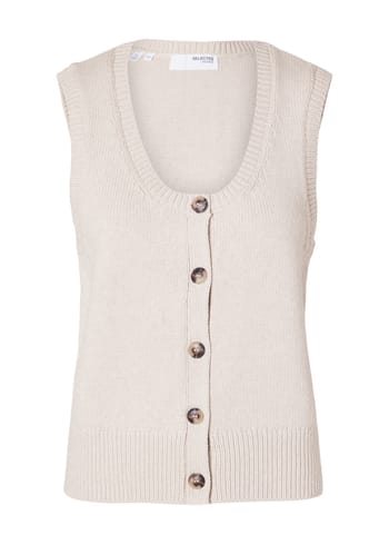 Selected Femme - Chaleco - SLFJilli SL Knit Vest - Birch
