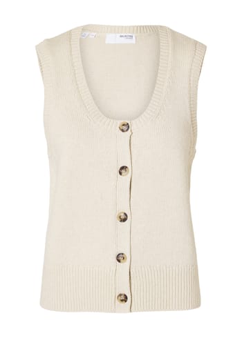 Selected Femme - Vest - SLFJilli SL Knit Vest - Birch