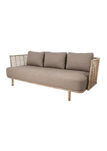  - - Sense 3-seater Sofa - Natural, Cane-Line Weave / Taupe Cane-line Airtouch