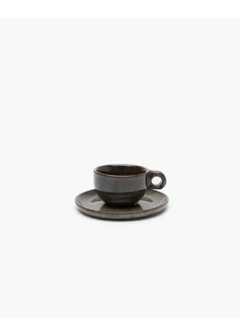 Serax - Copia - Cappuccino Cup + Saucer Surface - Indi Grey