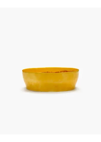 Serax - Serving bowl - Salad Bowl Yellow Stripes Red Feast - Yellow