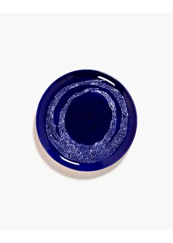 Serax - Tallrikar - Plate Feast - Dark Blue Dots White L