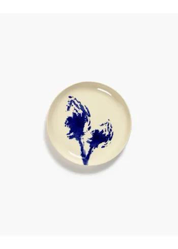 Serax - Plate - Plate White Artichoke Blue Feast - Blue S