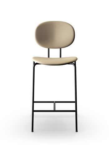 Sibast Furniture - Taburete de bar - Piet Hein Bar Chair | Full Upholstery - Stone Silk Leather / Black