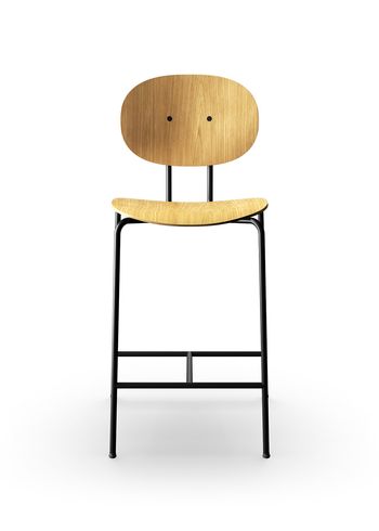 Sibast Furniture - Bar stool - Piet Hein Bar Chair - Natural Oiled Oak / Black