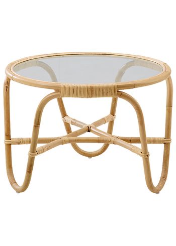 Sika - Conseil d'administration - Charlottenborg side table - Rattan // Glass