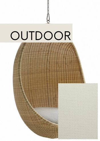 Sika - Stoelkussen - Custom cushion for Hanging Egg - Exterior (Outdoor) - Tempotest Michelangelo White