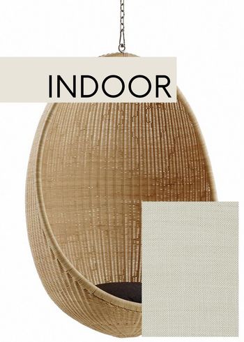 Sika - Stolsdyna - Custom cushion for Hanging Egg - Rattan - Off White