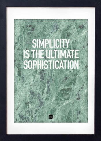 LOVE A FOX - Poster - Simplicity Poster - Grøn Marmor