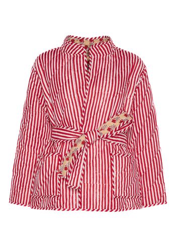 Sissel Edelbo - Jas - Sussie Organic Cotton Reversible Jacket - Red & White