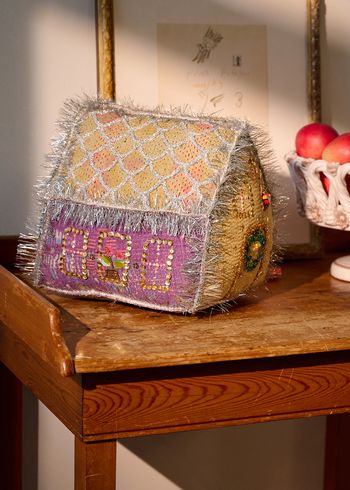 Sissel Edelbo - Christmas Ornaments - Large Gingerbread Kantha House - No. 212