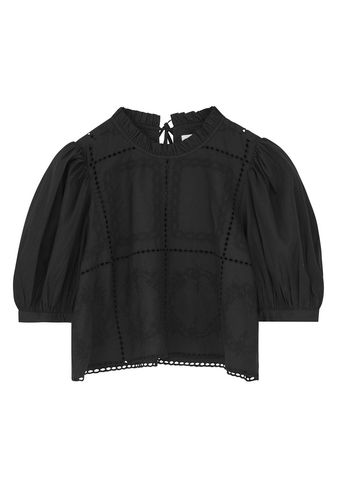 Skall Studio - Halenka - Anemone Crop Blouse - Black