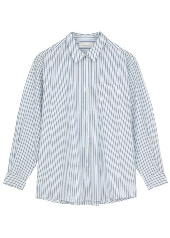 Skall Studio - Camisa - Edgar Shirt - Blue/White Stripe
