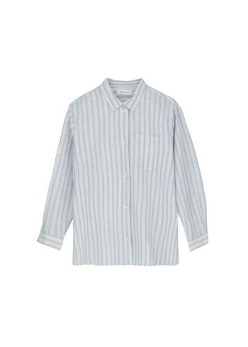 Skall Studio - Skjorte - Edgar Shirt Linen - Light Blue Stripe