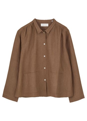 Skall Studio - Košile - Nettle Linen Shirt - Cedar brown