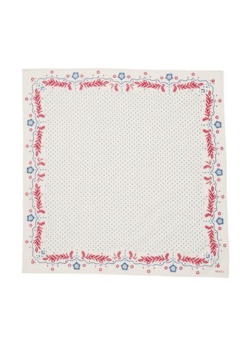 Skall Studio - Halsdoek - Juniper Big Scarf - Cream/Blue/Red