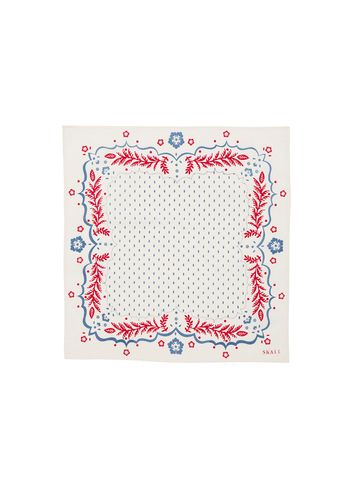 Skall Studio - Halsdoek - Juniper Scarf - Cream/Blue/Red