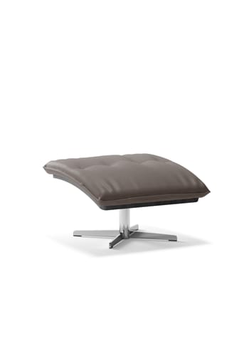 Skipper Furniture - Fotpall - Flight Footrest / By O&M Design - Samoa 154 / Black Stained Beech / Polished Chrome