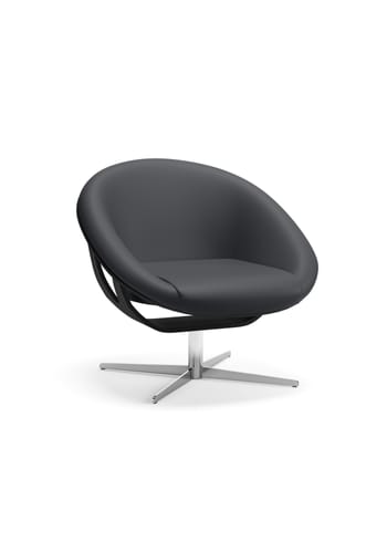 Skipper Furniture - Lænestol - Hoop / By O&M Design - Samoa 131 / Black Stained Beech / Polished Chrome