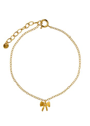 Stine A - Náramok - Petit Bow with Stone Bracelet - Gold