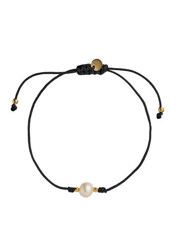 Stine A - Pulseras - Petit Pearl Berrie Bracelet - Black Ribbon