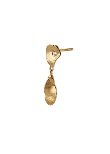 Stine A - Korvakoru - Clear Sea Earring With Stone Gold - Gold