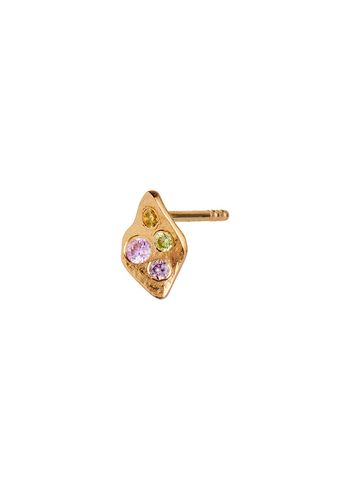 Stine A - Ohrring - Petit Ile De L'Amour with Stones Earring - Gold