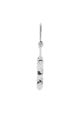 Stine A - Earring - Big Dot Creol with Splash - Silver