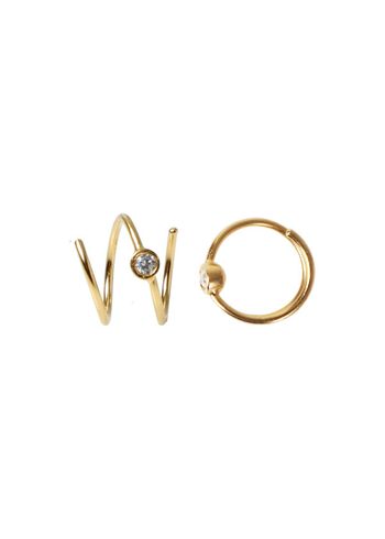 Stine A - Oorbel - Big Dot Curl Earring - Gold - Right