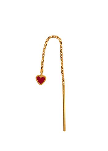 Stine A - Rukavice - Dangling Love Heart - Burgundy