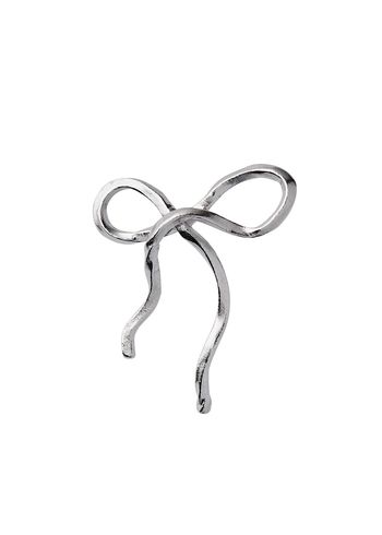 Stine A - Pendiente - Flow Bow Earring - Silver