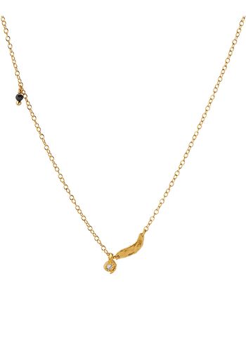 Stine A - Necklace - Flow Splash Necklace with Stones - Gold