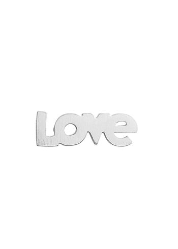 Stine A - Pendiente - I Love Earring - Silver