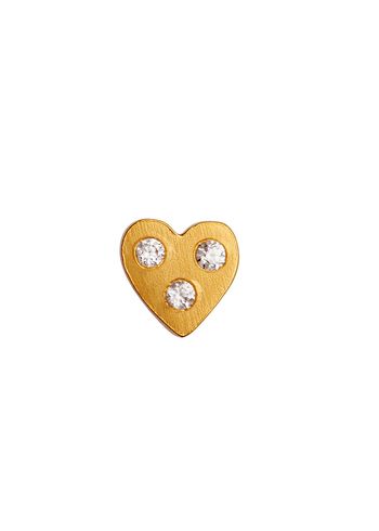 Stine A - Earring - I Love Your Heart Earring - Gold Plated