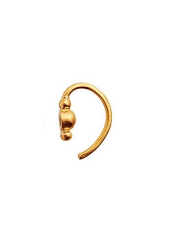 Stine A - Earring - Petit Bon Bon Zircon Earring - Gold/White Zircon