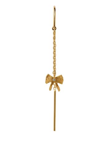 Stine A - Ørering - Petit Bow Double Chain Earring - Gold