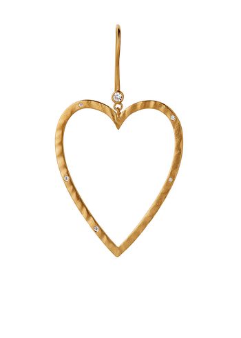 Stine A - Earring - Power Heart Earring - Gold Plated