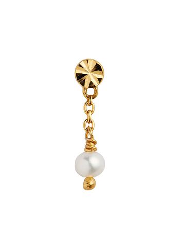 Stine A - Korvakoru - Tres Petit Etoile Earring With Pearl - Gold Plated