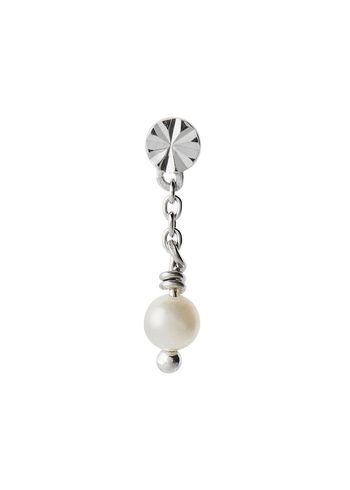 Stine A - Ørering - Tres Petit Etoile Earring With Pearl - Silver