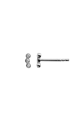 Stine A - Stud Earrings - Three Dots Earring Piece - Silver