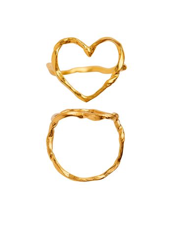 Stine A - Ring - Funky Heart Ring - Gold