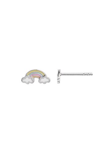 Stine A - Oorhanger - Love Rainbow Enamel Earring - Silver