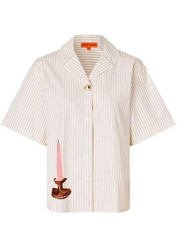 Stine Goya - Shirt - Bowling Collar Shirt - Candle Stripe