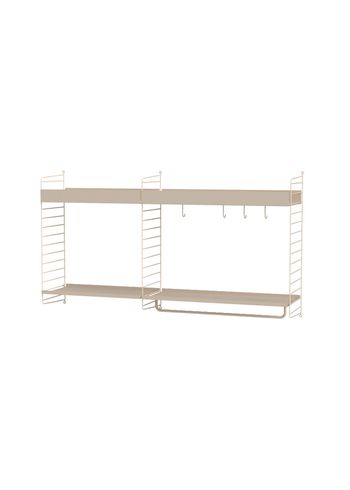 String Furniture - Sistema de estanterías - Kitchen A - Beige / Beige