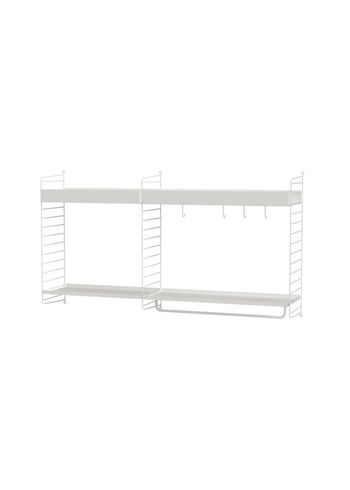 String Furniture - Shelving system - Kitchen A - White / White