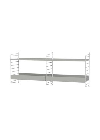 String Furniture - Reolsystem - Kitchen B - Grey / Grey