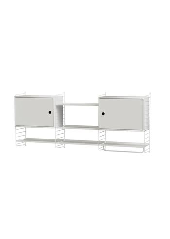 String Furniture - Sistema de estanterías - Kitchen M - White / White