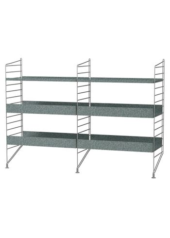 String Furniture - Sistema de estanterías - Outdoor A - Galvanized / Galvanized