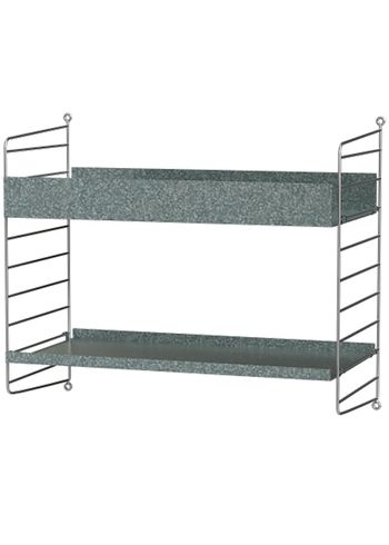 String Furniture - Shelving system - Outdoor D - Galvanized / Galvanized