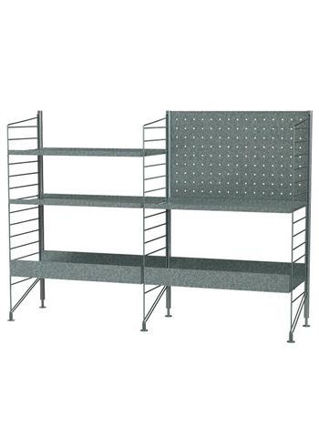 String Furniture - Sistema de estanterías - Outdoor K - Galvanized / Galvanized